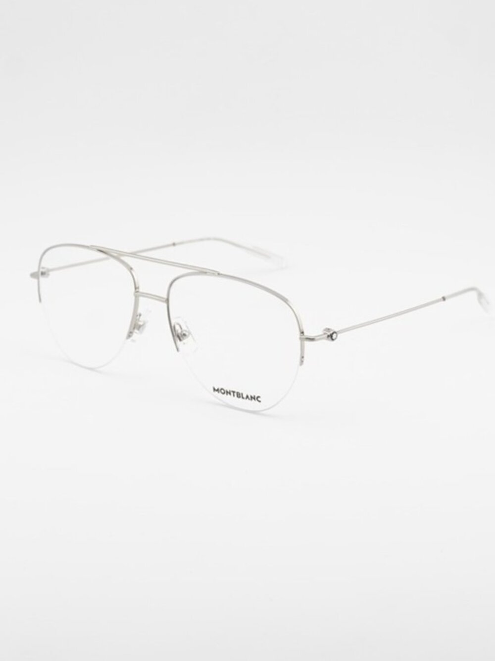 Montblanc MB0077O 003 Eyeglasses Silver 57mm Aviator Frame
